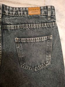 Stylish Grey Wash Wide Leg Jeans