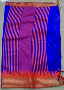 Beautiful blue 💙 And Orange 🧡 Saree