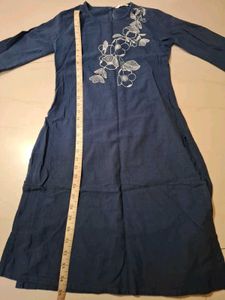 Blue Embroidered Kurta
