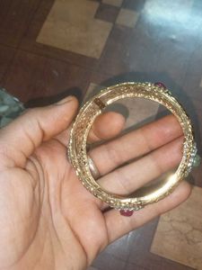 Ethnic Bangle Bracelet with Stones