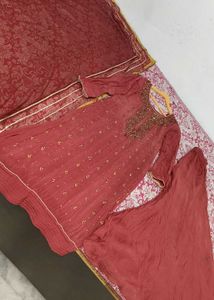 handwork pakistani suit with dupatta and palazzo s