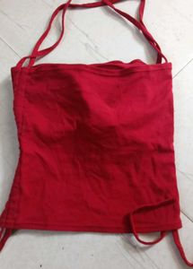 Red halter tube top y2k🍷