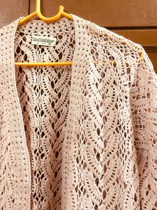Beautiful Pink Hand Knitted Shrug