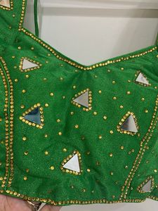 Green Embellished Blouse