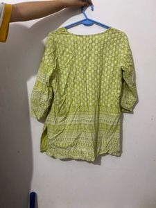 Green Printed Kurta