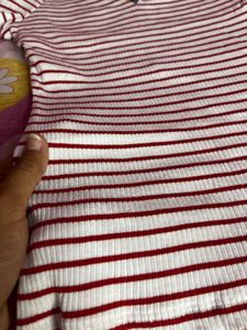 Striped V-Neck Top