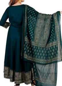 Green Kurti With Duppata