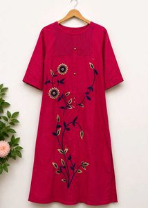 Charming Pink Embroidered Kurta