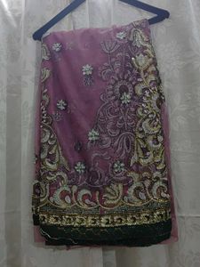 Embellished cifon Saree
