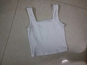 Ribbed Square Neck Tank Top