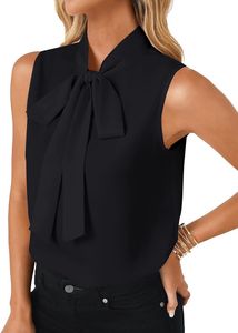 H &M  Sleeveless Bow Blouse