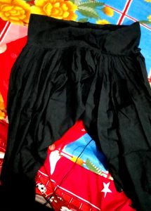 Elegant Black Kurta Set with Red Dupatta