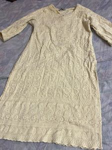 Elegant Cream Chikankari Kurta