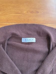 Brown Knit Button-Up Cardigan