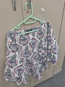Patterned White Top