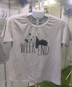 Cute Panda "Weekend" Graphic Tee