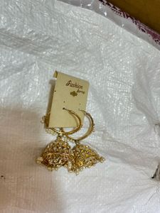 Elegant Gold Jhumka Earrings