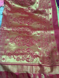 Elegant Red &amp; Gold Silk Saree