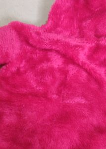 Cozy Pink Fuzzy Hoodie with Cute Frog Patch