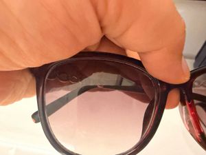 Ombre Maroon Brown Sunglasses with Gold Accent