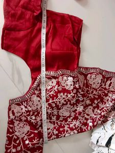Maroon Embroidered Saree ready to wear