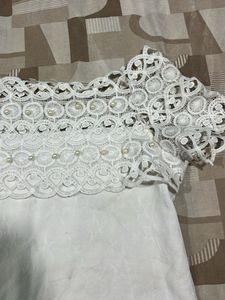 Elegant White Lace Off-Shoulder Top