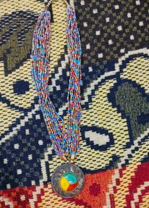 ✨ Colorful Beaded Boho Necklace | Statement Pendan