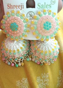 Light colourful jhumka