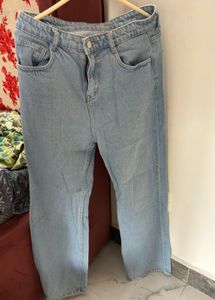 Wide Leg Light Wash Jeans