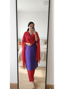 Purple woolen Ethnic Kurta