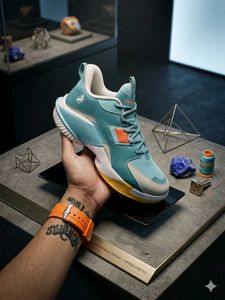 Men's Teal & Orange Athletic Sneakers