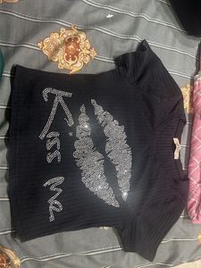 Sparkly Kiss Me Crop Top