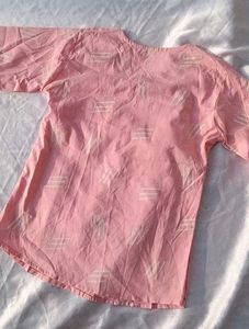 Light Pink Kurta with Embroidery