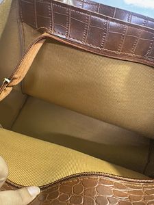 brown textured tote