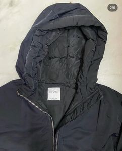 Black Padded Hooded Jacket