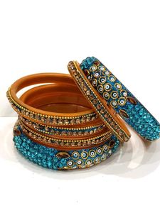 Sparkling Beaded Bangle Set