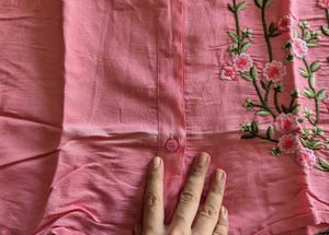 Chic Pink Floral Embroidered Top