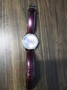 Original GUESS Women Grey Dial Watch with Swarovsk