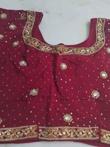Maroon Embellished  Blouse