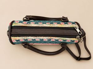Multicolor Woven Structured Sling Bag