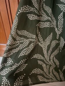 Chic Boho Leaf Print Skirt