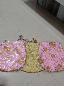 Embroidered Potli Bags - Set of 3