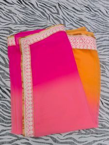 beautiful three colours saree
