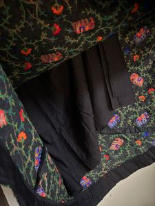 Boho Black Elephant Print Skirt