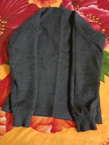 Gray V-Neck Top