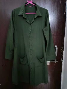 Olive Green Shirt Dress