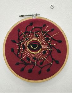 Handmade embroidery wall hanging hoop
