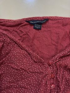 Chic Red Polka Dot Blouse