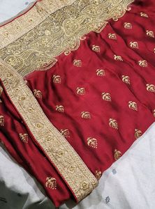 [Super Sale]🥳 New Hot Red Saree Without Blouse