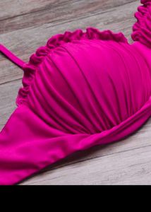 HB Helis Brain beach Pink Bikini Top